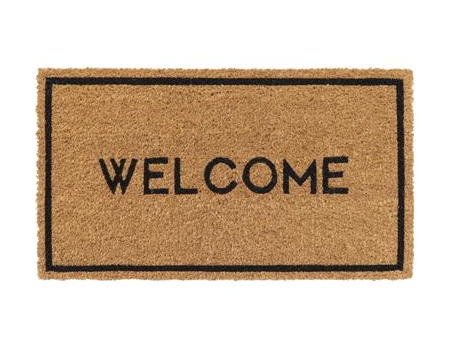 Coconut Palm PVC Doormat 'Welcome' 33x60 cm