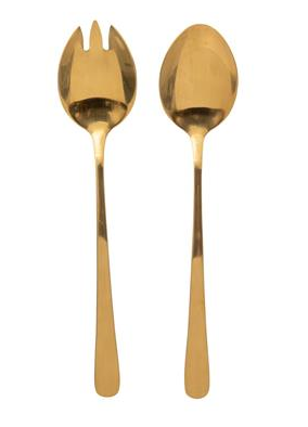 Gold Salad Serving Set, 2 pcs