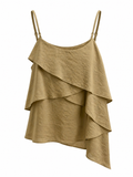 Asymmetrical Ruffled Camisole Top