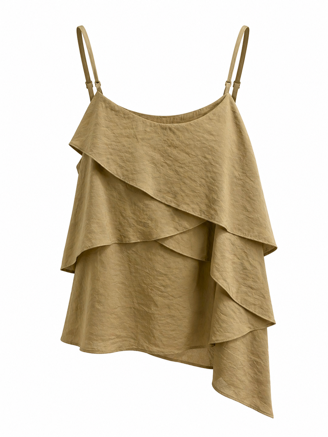 Asymmetrical Ruffled Camisole Top