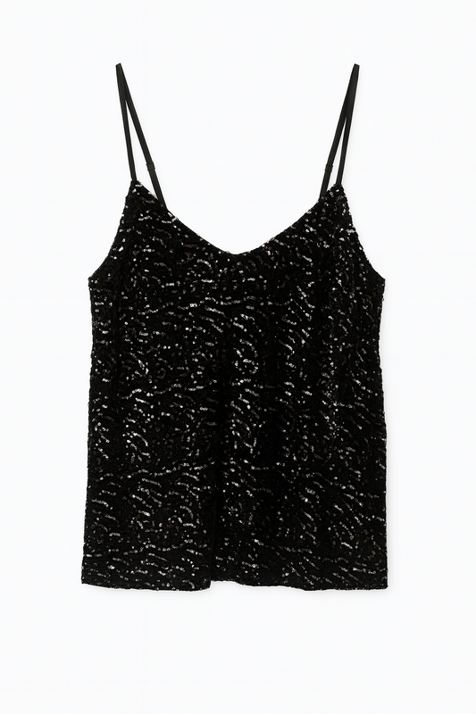 Bronze Sequin Camisole Top