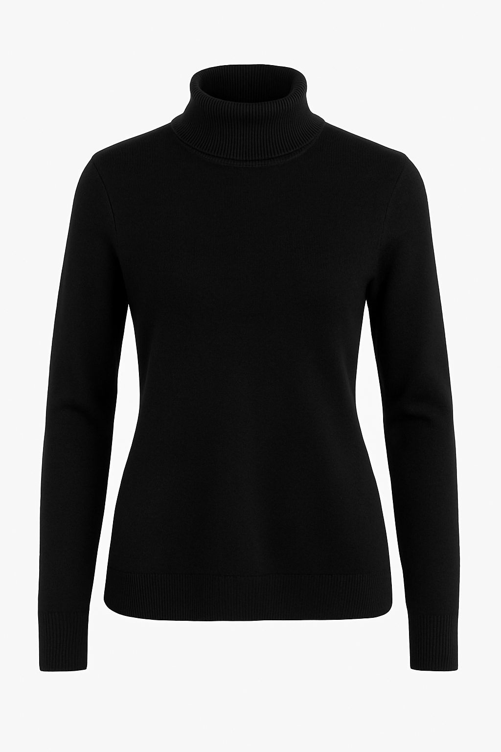 Black Turtleneck Knitwear Sweater