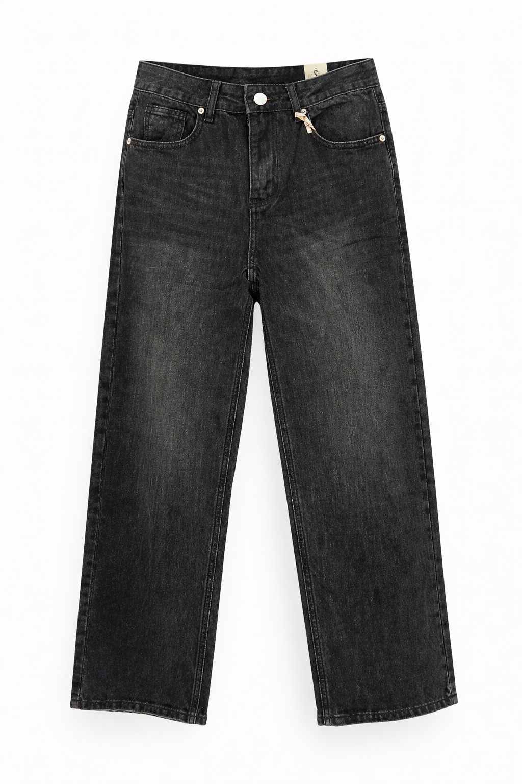 Washed Black high-wasted Jeans