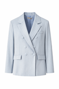 Light Blue Pinstriped Blazer