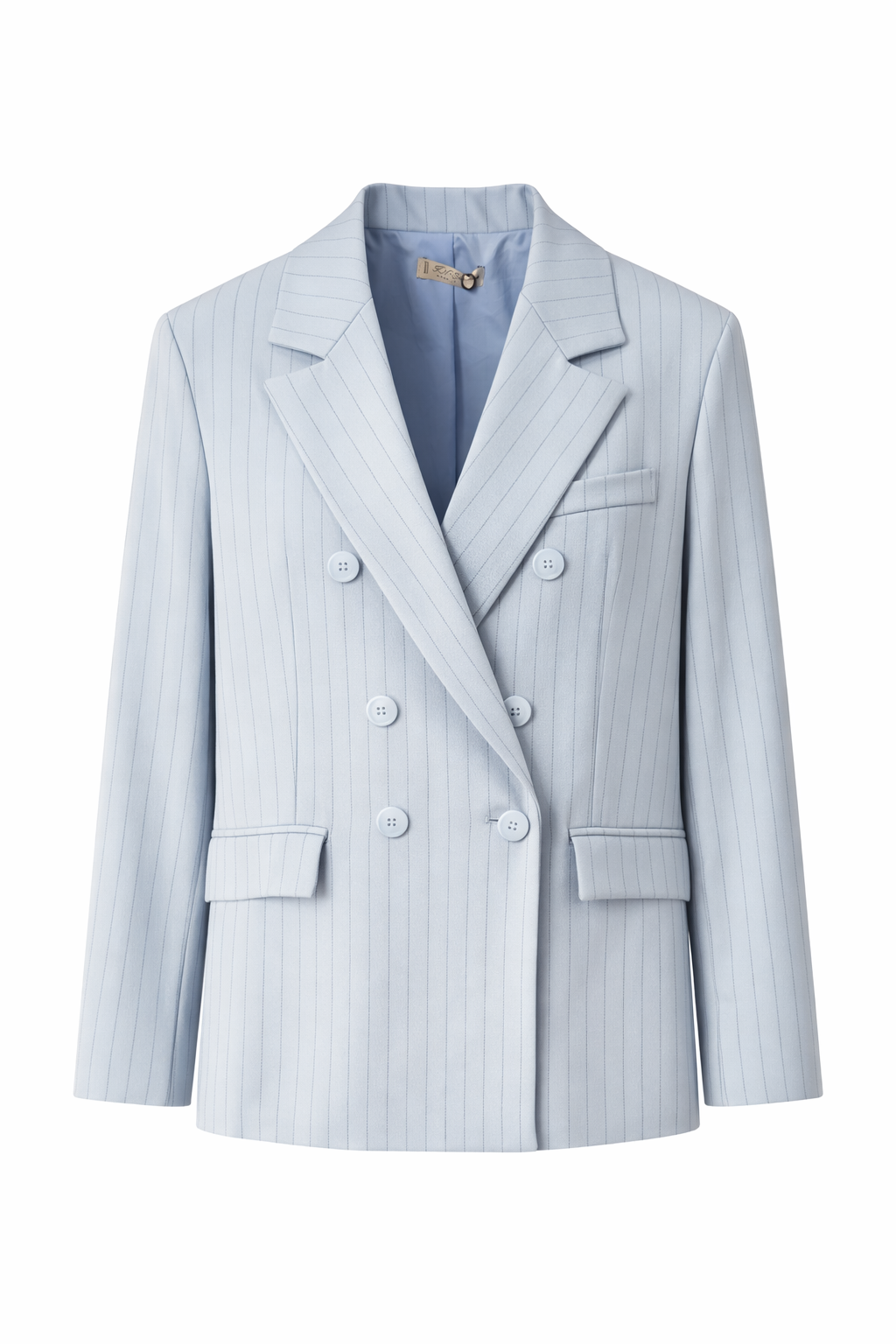 Light Blue Pinstriped Blazer