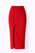 The Rhea Set - Mesh Mid Skirt with Red Lining