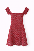 The Alba Mini Dress - Textured knit square-neck mini