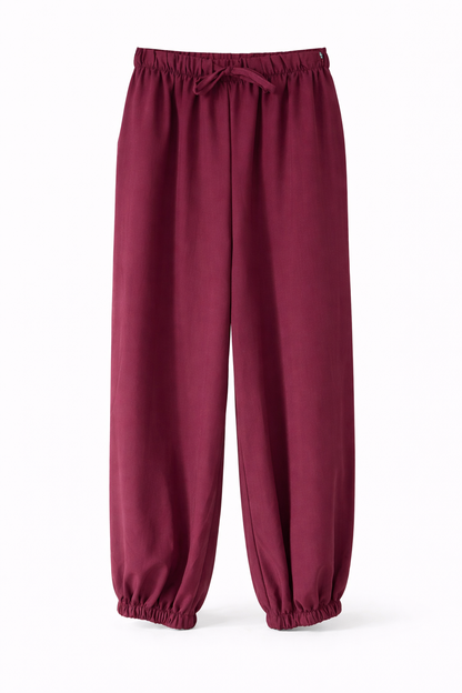 Burgundy Jogger Pants & Blazer Set - Premium Two-Piece Suit