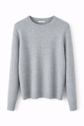 Ribbed Knit Embellished Sweater - Premium Handcrafted Knitwear