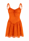 orange embroidered sundress