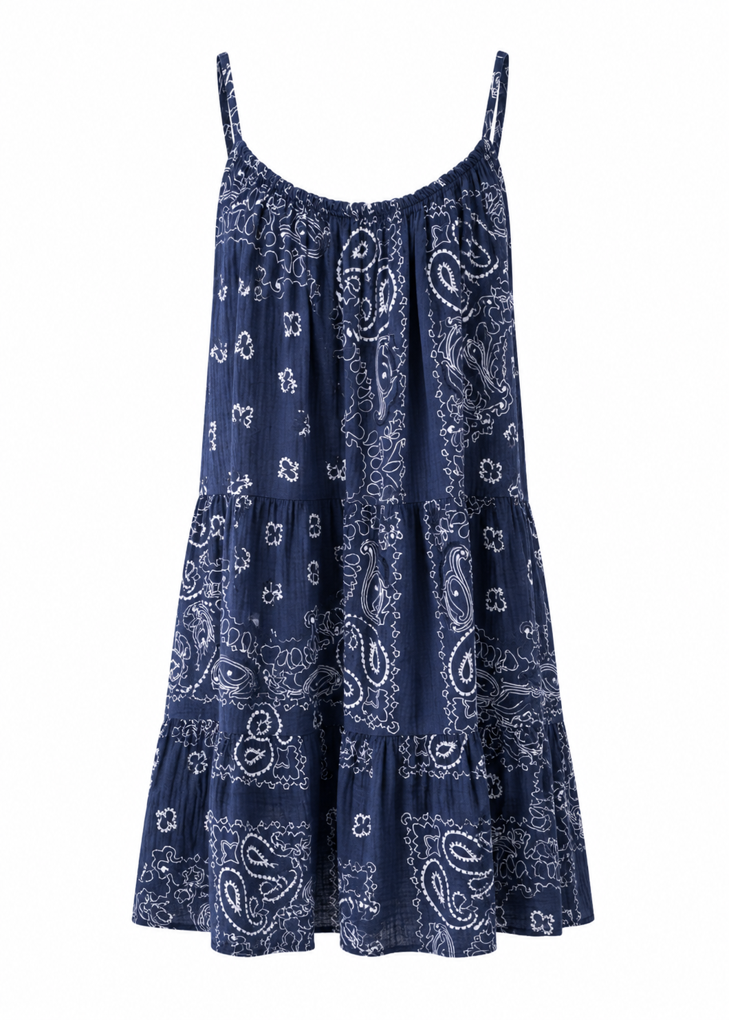 Navy blue paisley sundress