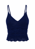 Navy knitted camisole