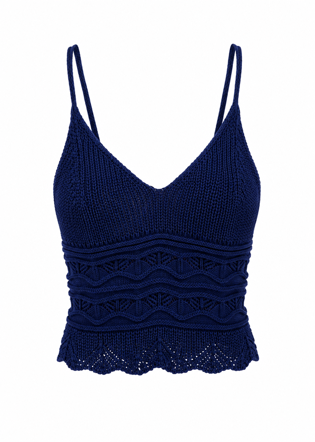 Navy knitted camisole