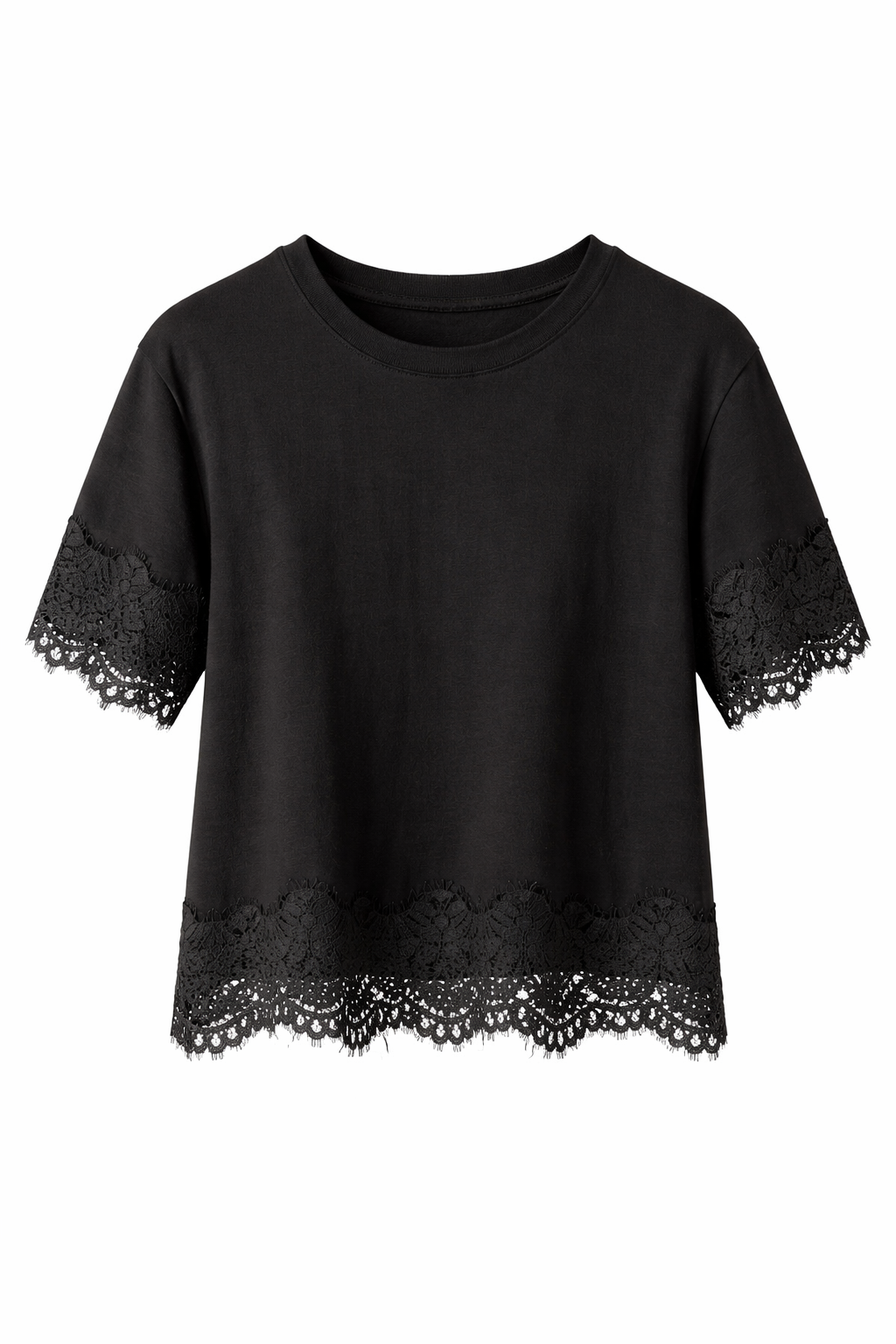 T-Shirt with Lace Details