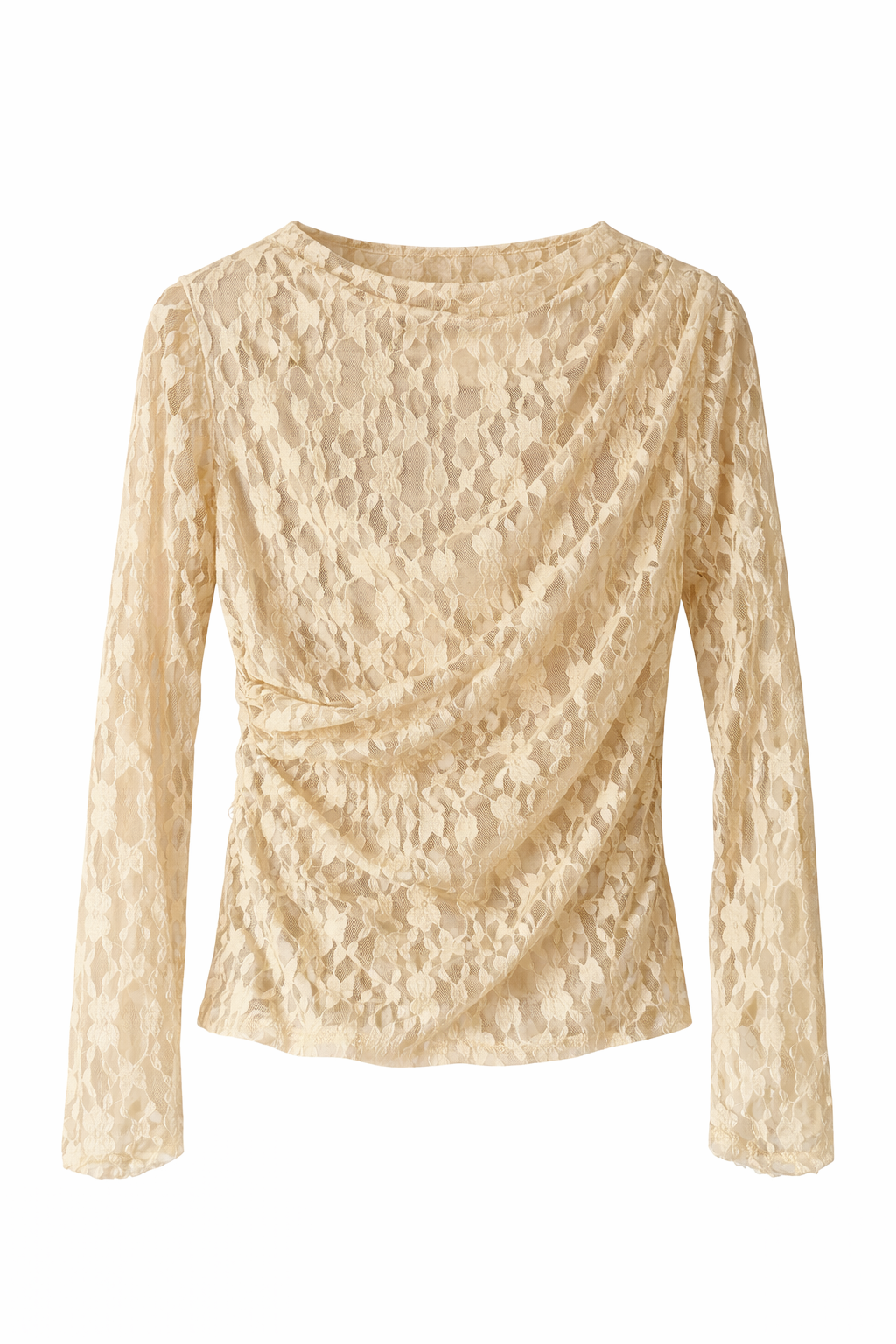 Beige Lace Top - Delicate Feminine Design