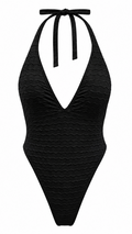 Nerida Black Open Back Swimsuit / Bodysuit - PRE-ORDER