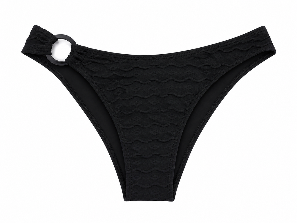 Nerida Black Bikini Slip – Waves + Sunsets | Athens-Made Swimwear