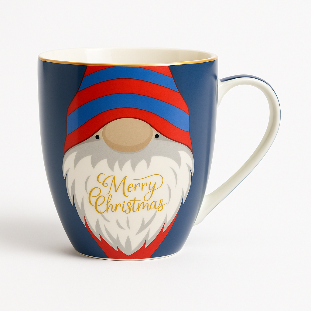 Κεραμική Χριστουγεννιάτικη Κούπα – “Merry Christmas” με Gnome