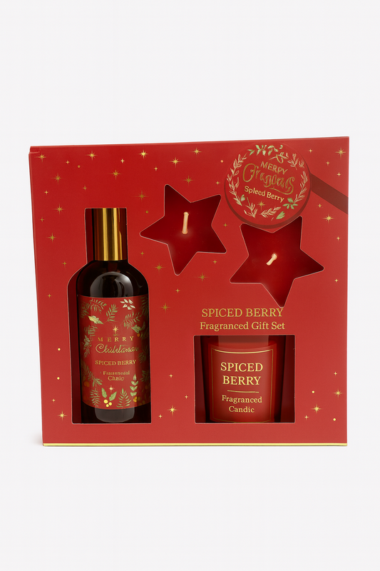 Σετ Κερί & Αρωματικό Χώρου – Spiced Berry (100ml)
