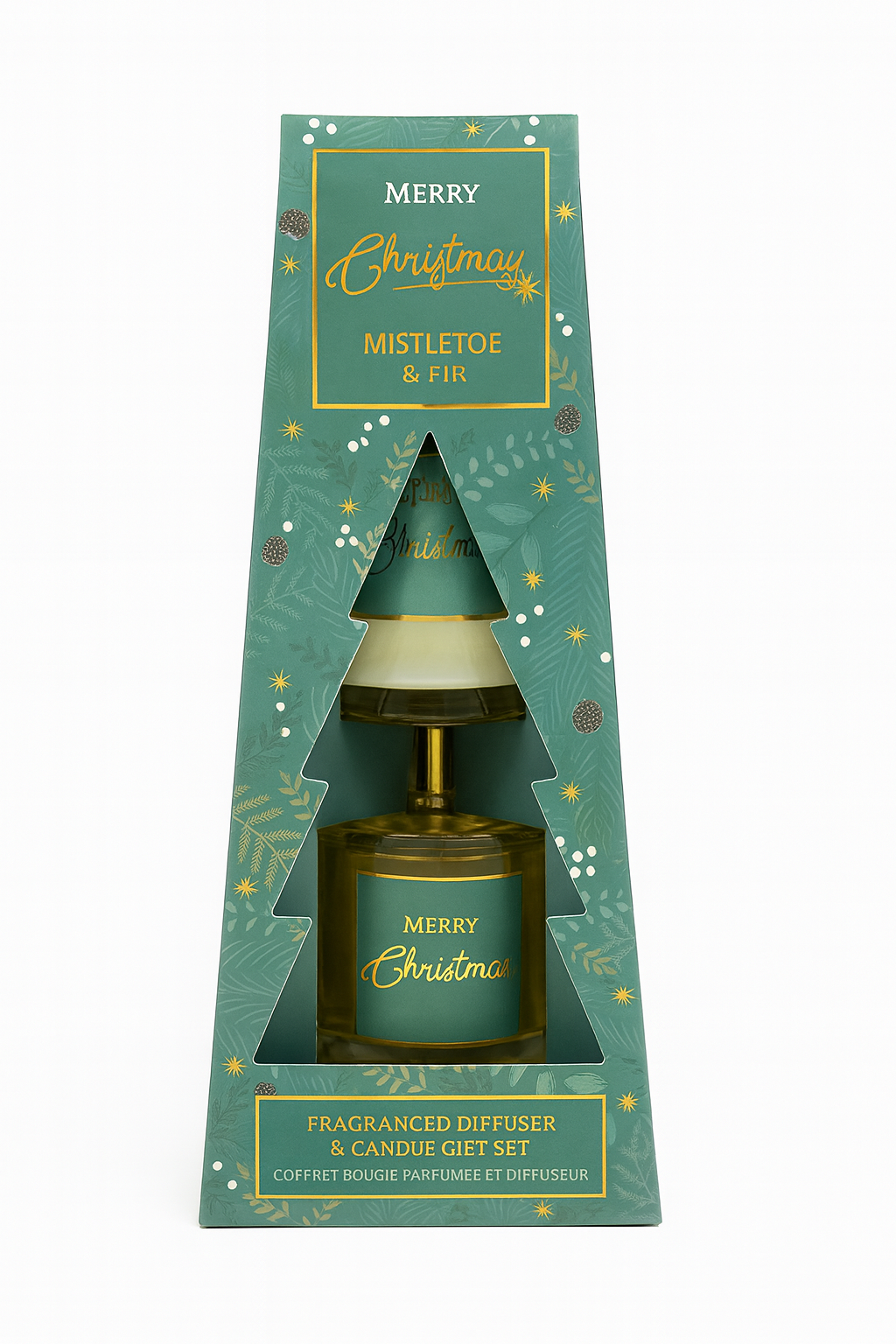 Σετ Δώρου Christmas – Κερί & Diffuser (9,5x9,5x22cm)