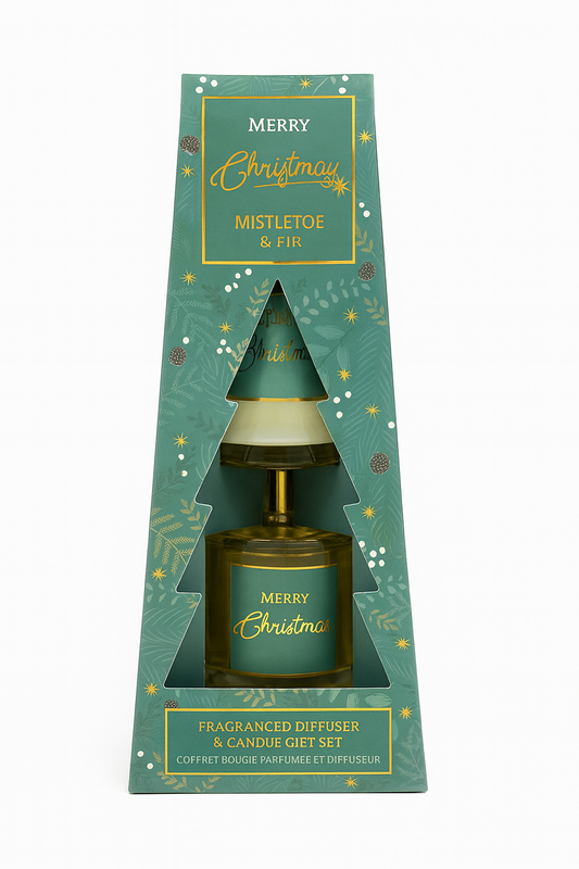 Σετ Δώρου Christmas – Κερί & Diffuser (9,5x9,5x22cm)