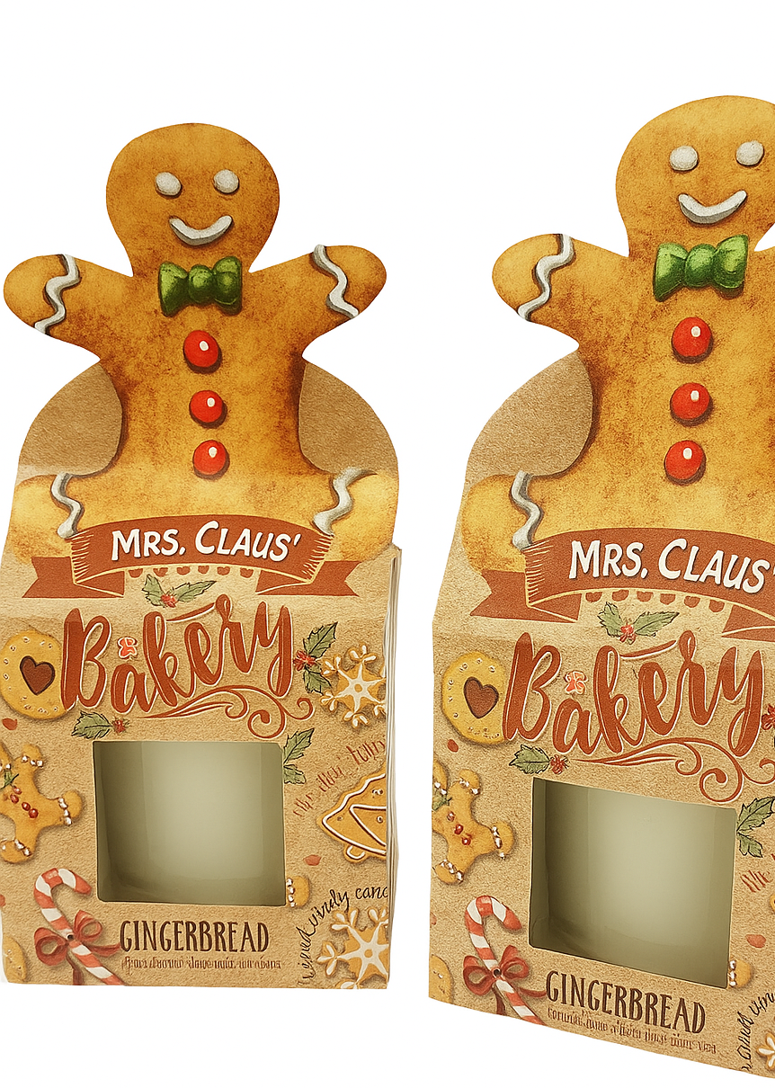 Mrs. Claus’ Gingerbread Candle