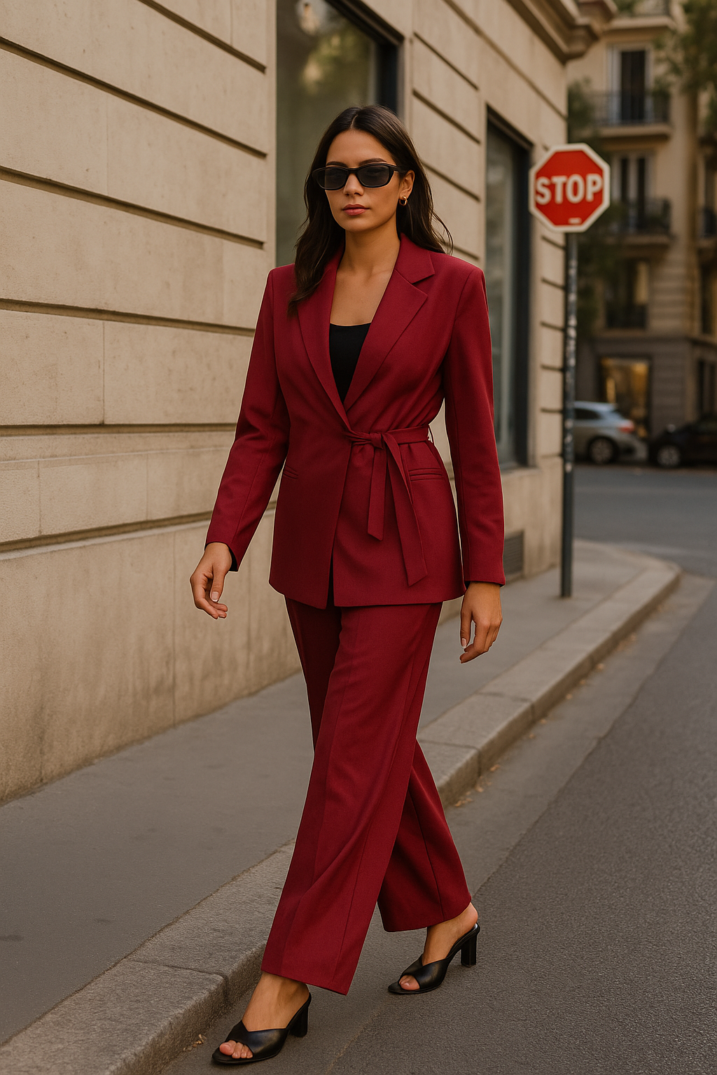 Julia Wine Suit