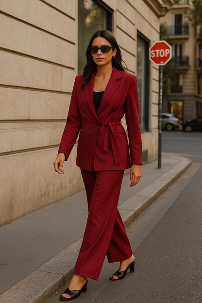 Julia Wine Suit