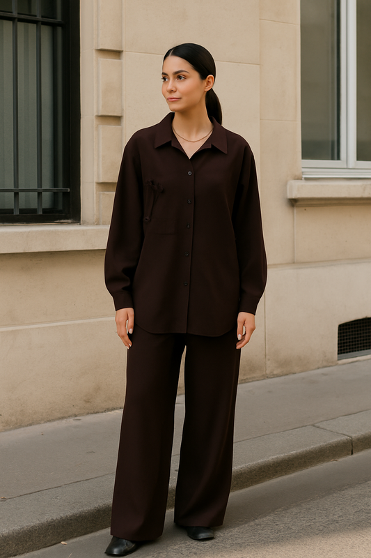 Πουκάμισο Celine Burgundy