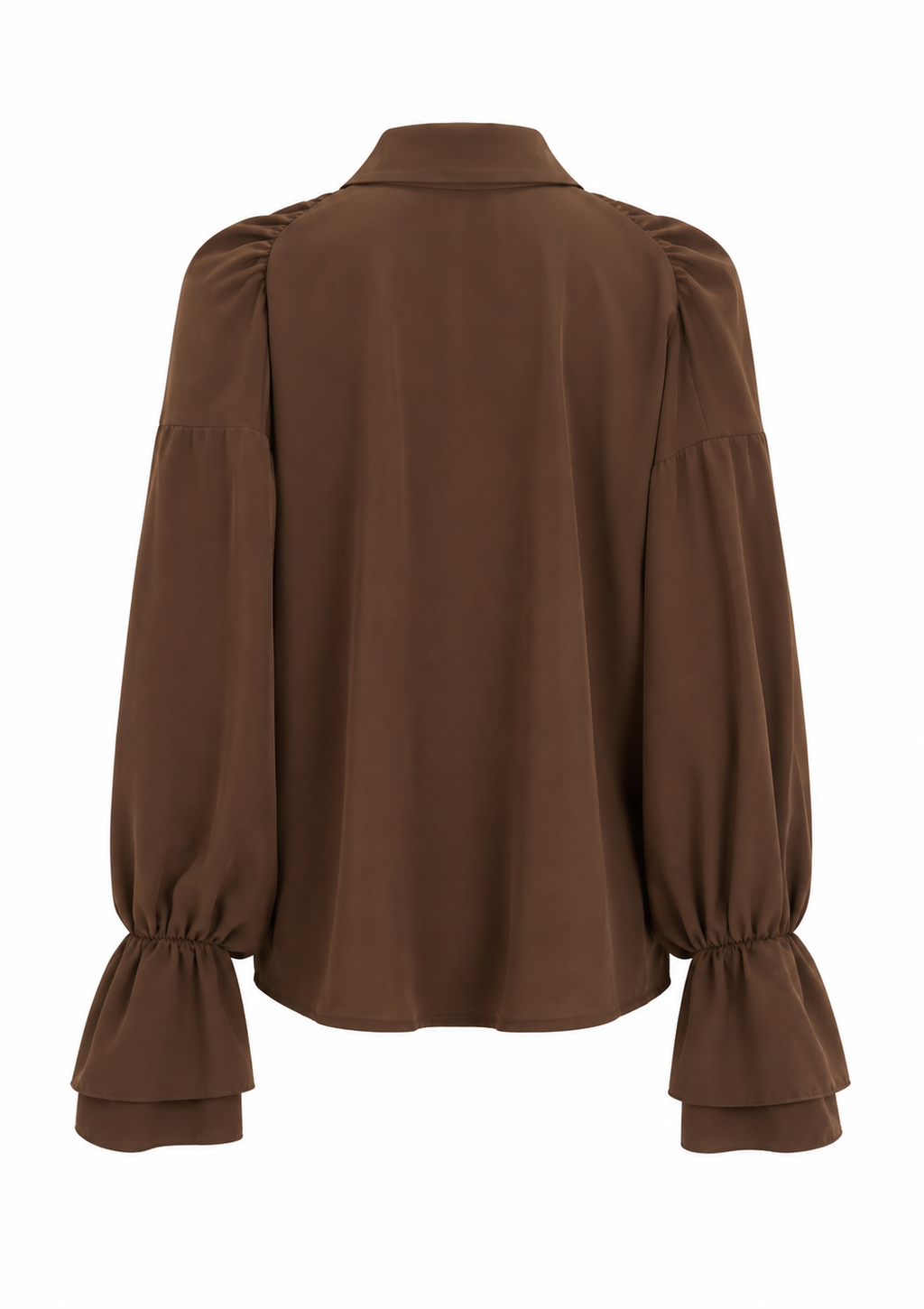 Bow-Tie Balloon-Sleeve Shirt