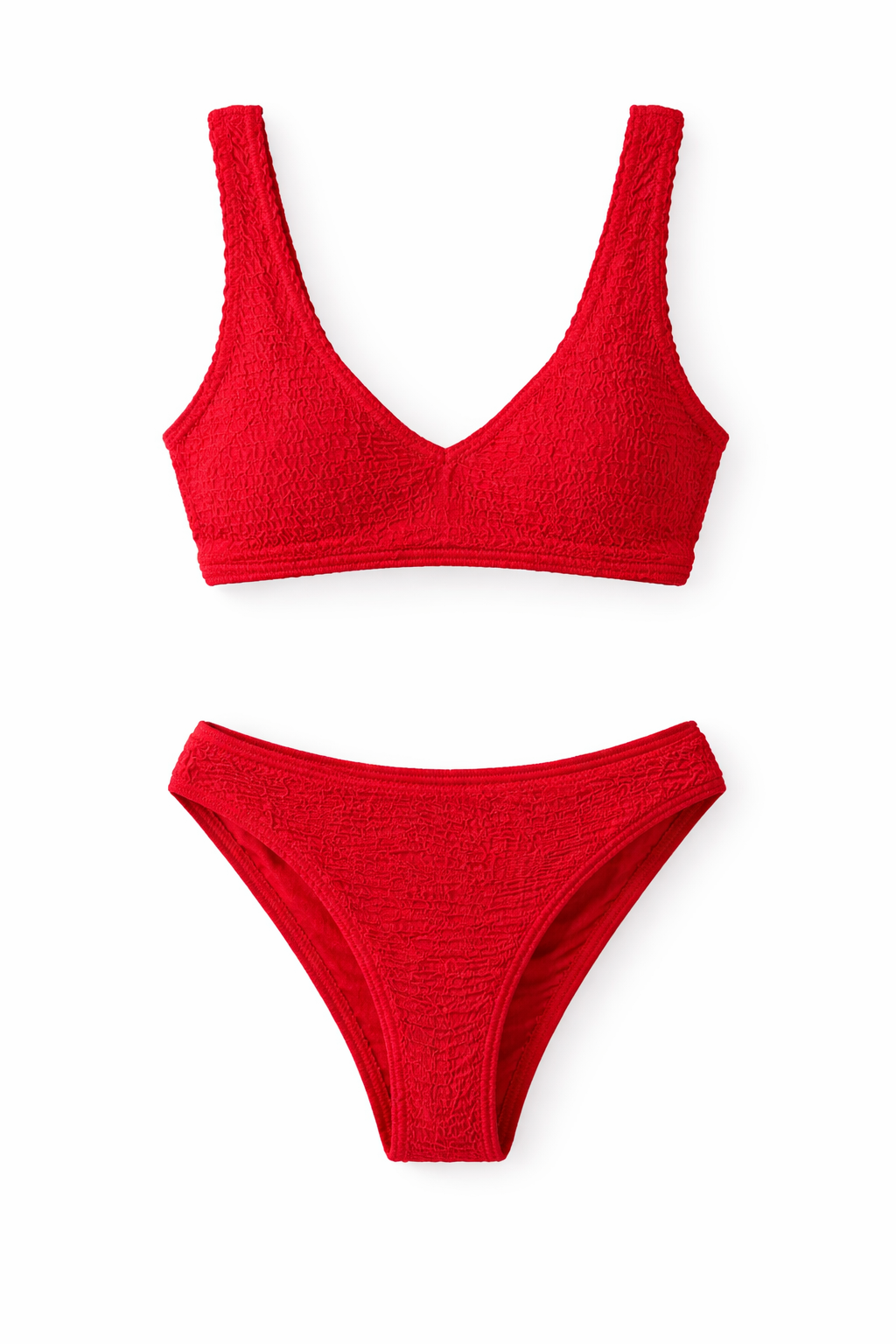 Coraline Crinkle Bikini Set - Red (pre-order)