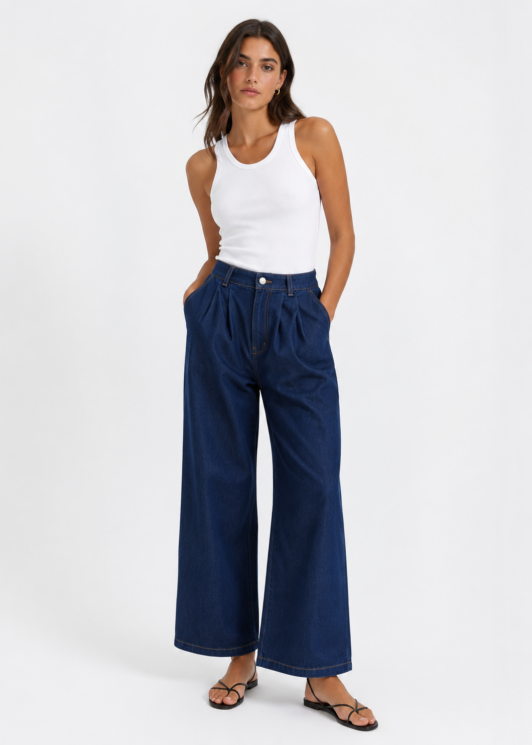Dark Indigo Straight-Leg Jeans