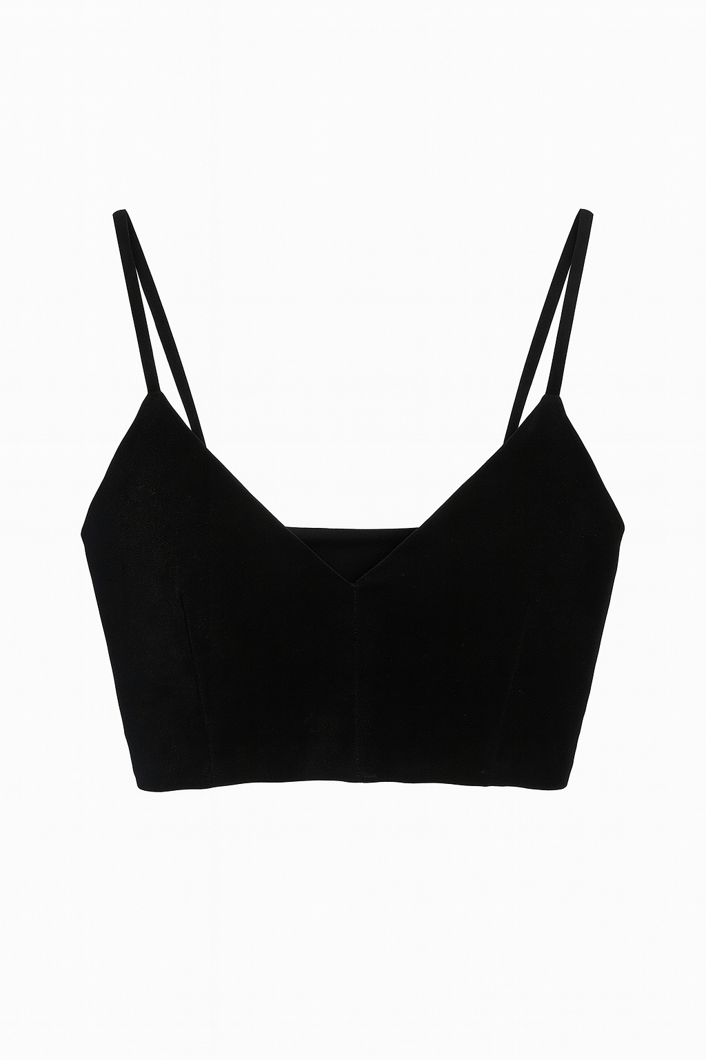 Black Velvet Crop Top