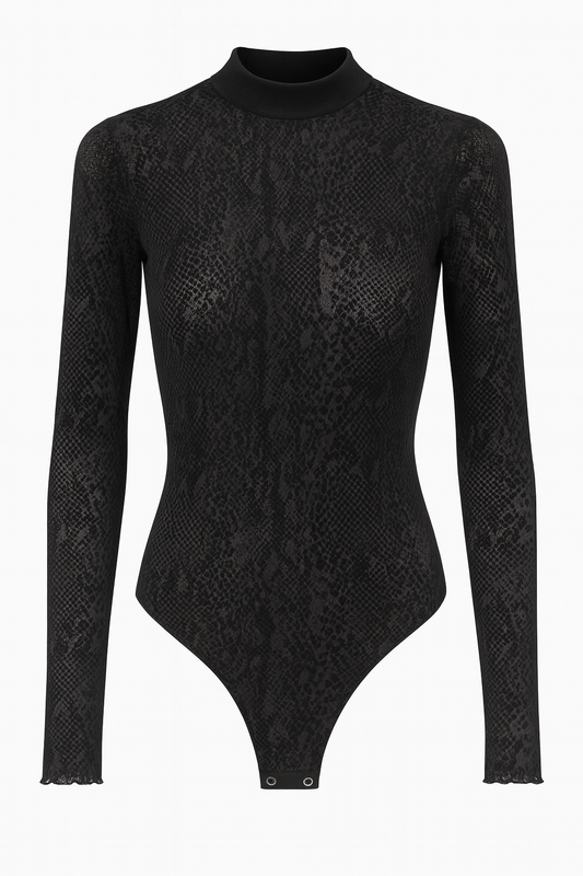 Βελούδινο Mesh Κορμάκι– Μαύρο