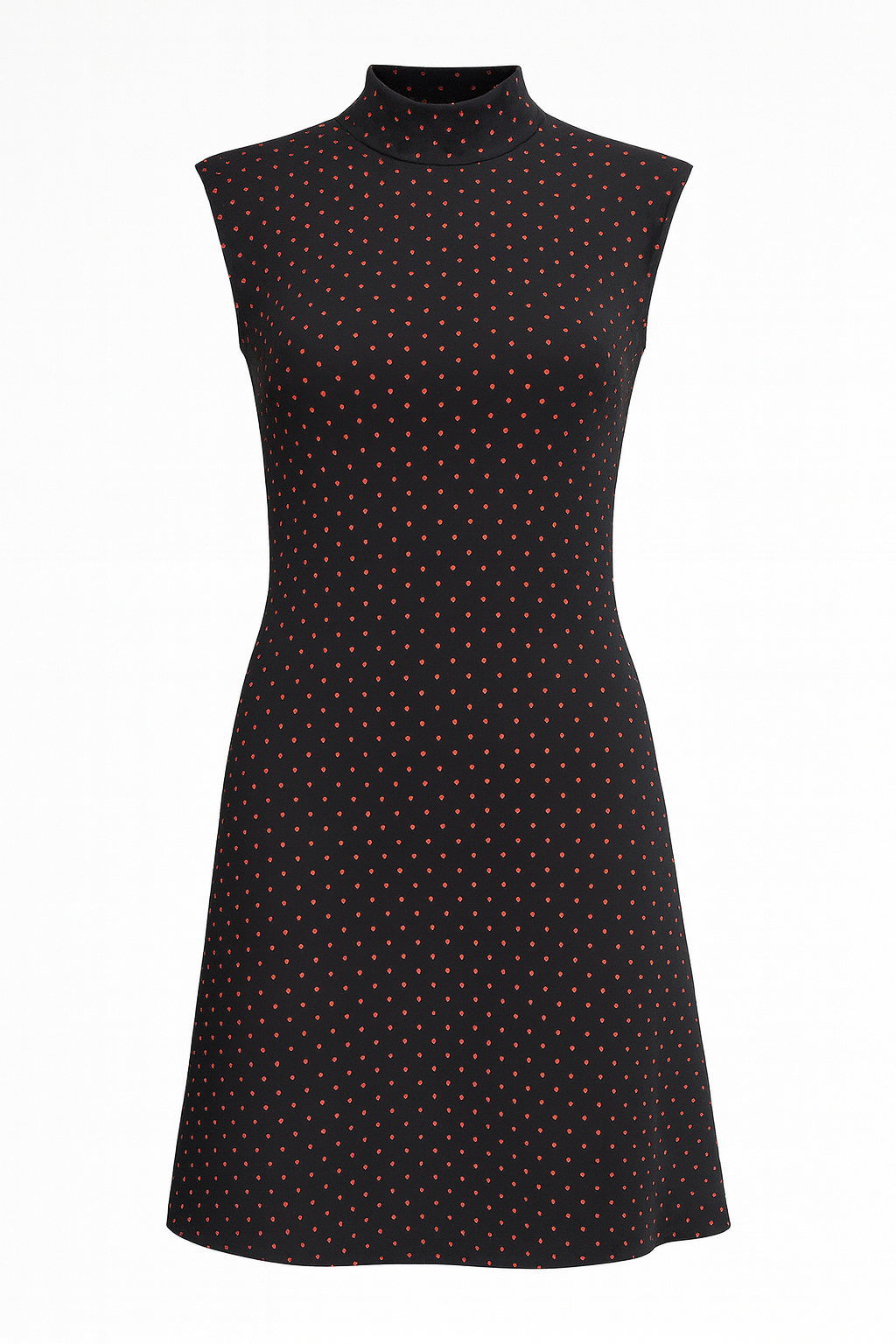 Black Sparkle Polka Mini Dress