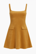 Suede Cordelia Mini Dress Camel