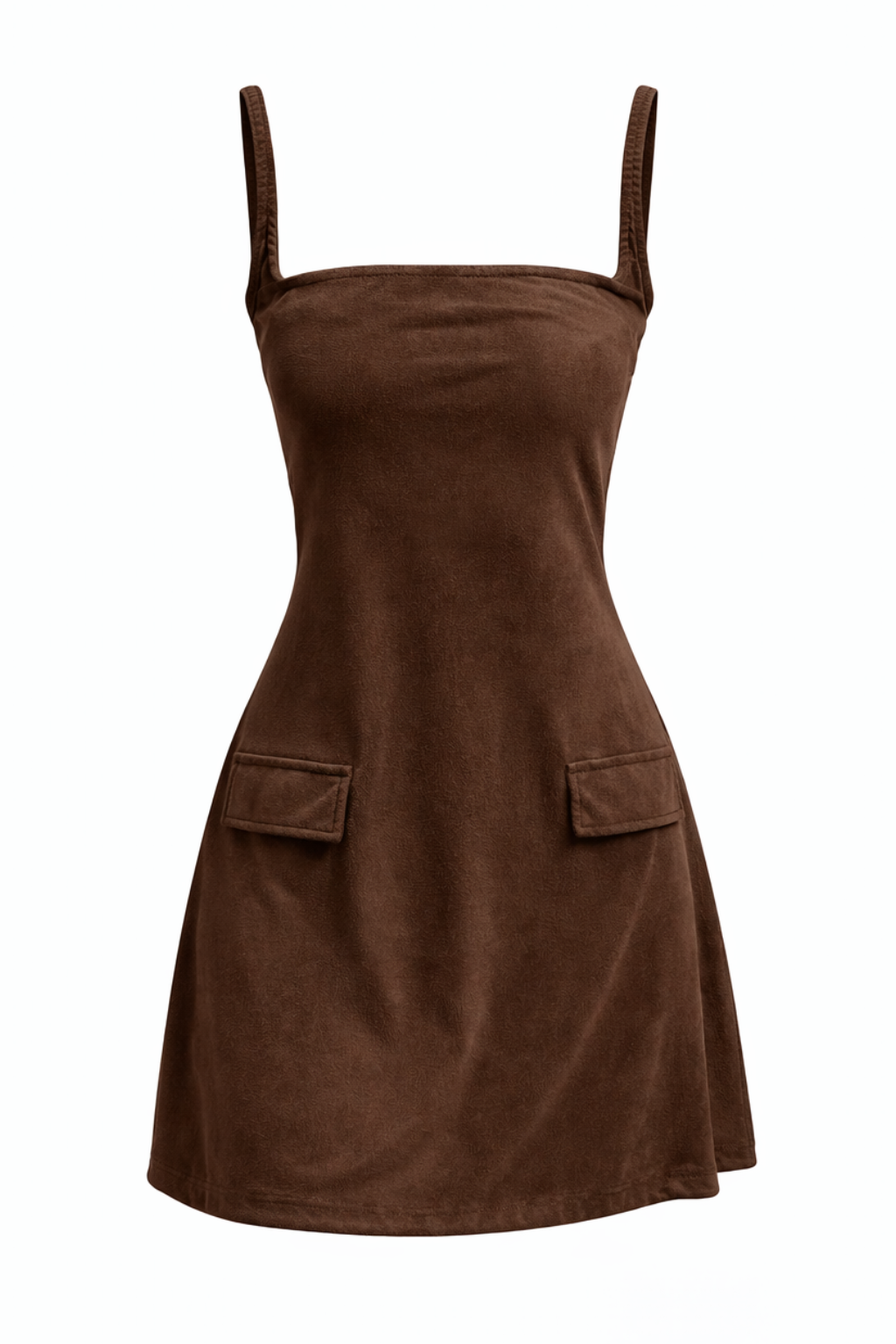 Suede Cordelia Mini Dress Chocolate