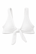 Coraline White Crinkle Bikini Top (PRE-ORDER)