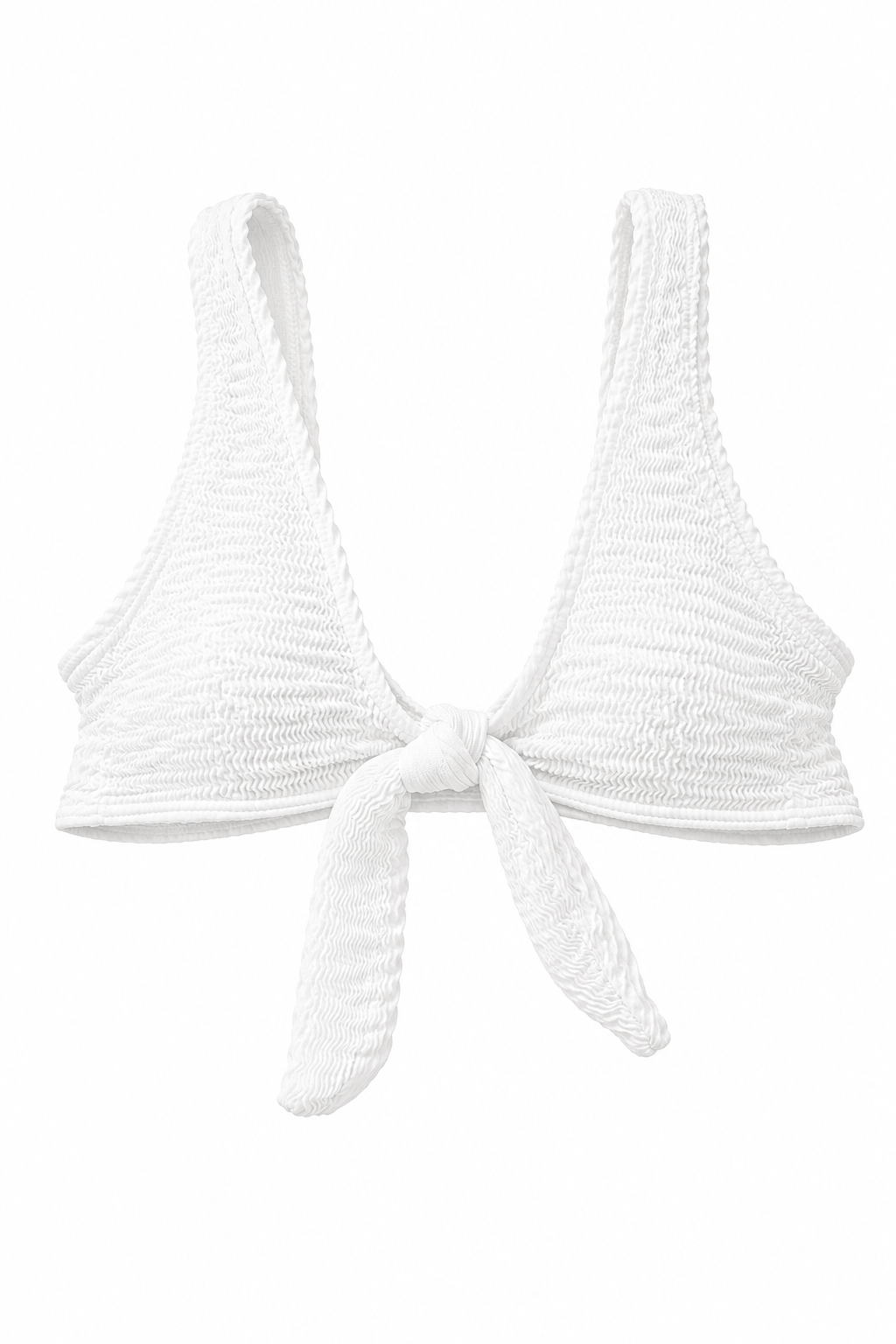 Coraline White Crinkle Bikini Top (PRE-ORDER)