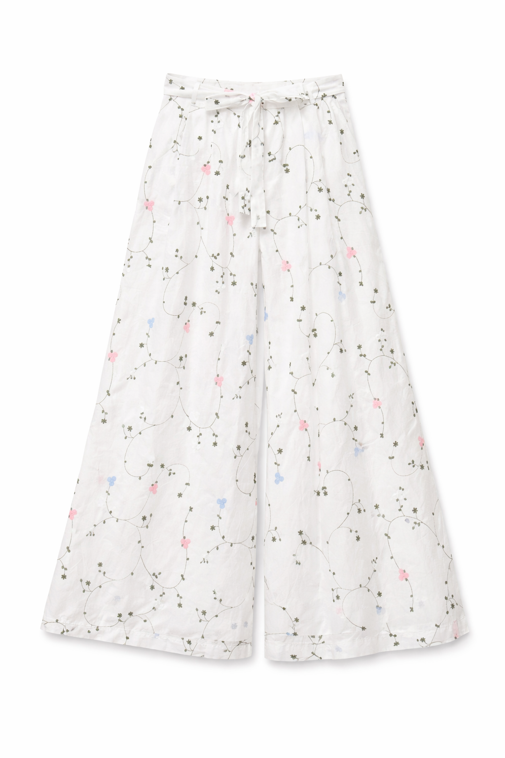 Floral Embroidered Trousers