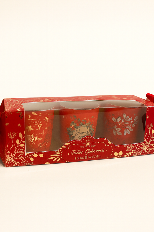 Festive Gourmande – Σετ 3 Αρωματικών Κεριών