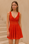 Red Lace Mini Dress