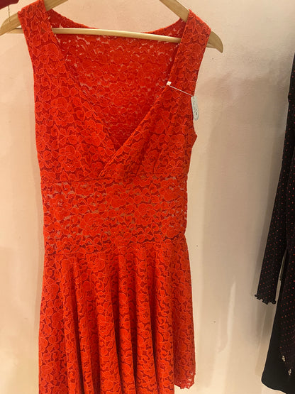 Red Lace Mini Dress