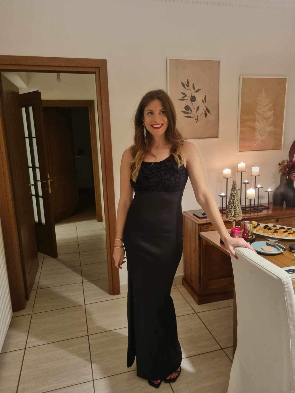 Maxi Black Gown Dress