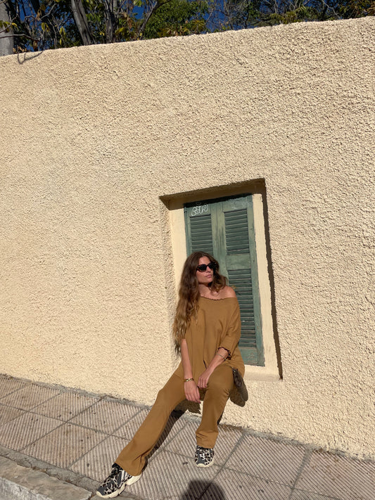 Latte Oversized Top