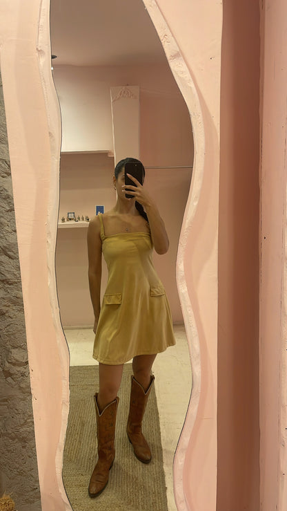 Suede Cordelia Mini Dress Beige
