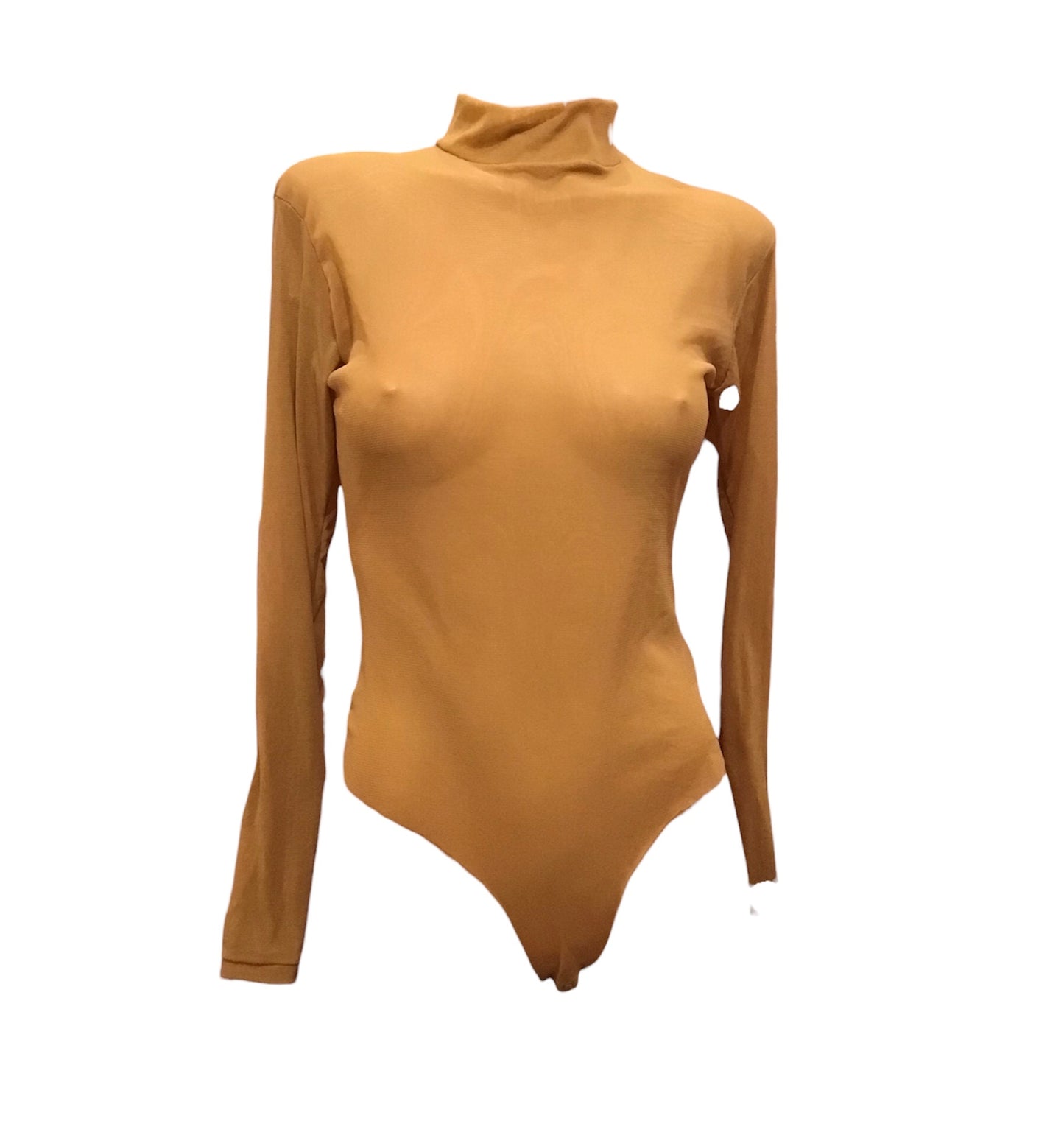 Semi-Transparent Beige Bodysuit