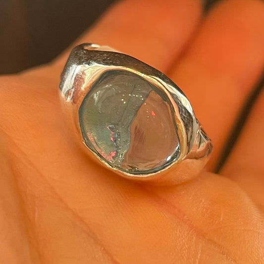 NA135 TEARDROP RING BLUE SKIES