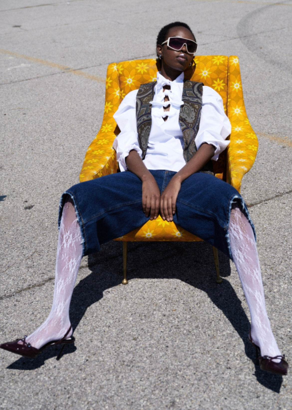 Μπλε τζιν βερμούδα