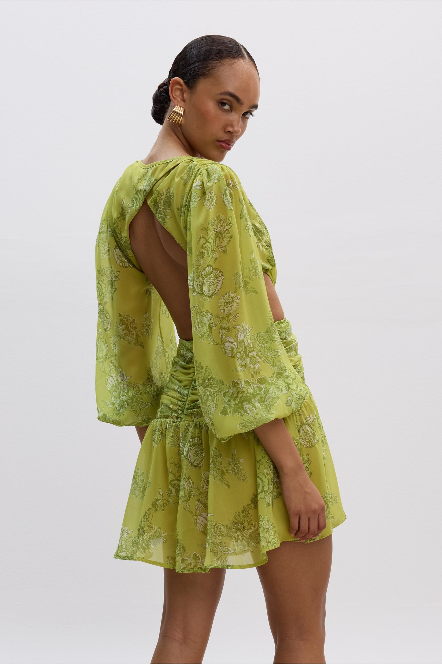 Sunny Lime Mini Cut-Out Φόρεμα